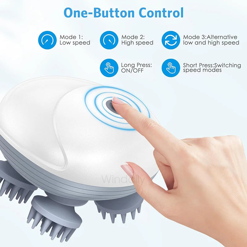 Electric Scalp Head Massager Kneading Vibrating Device Health Care Shoulder Neck Leg Arm Deep Tissue Massage Cat  Pet Massager - Image 3