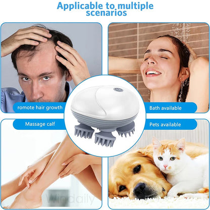 Electric Scalp Head Massager Kneading Vibrating Device Health Care Shoulder Neck Leg Arm Deep Tissue Massage Cat  Pet Massager - Image 6